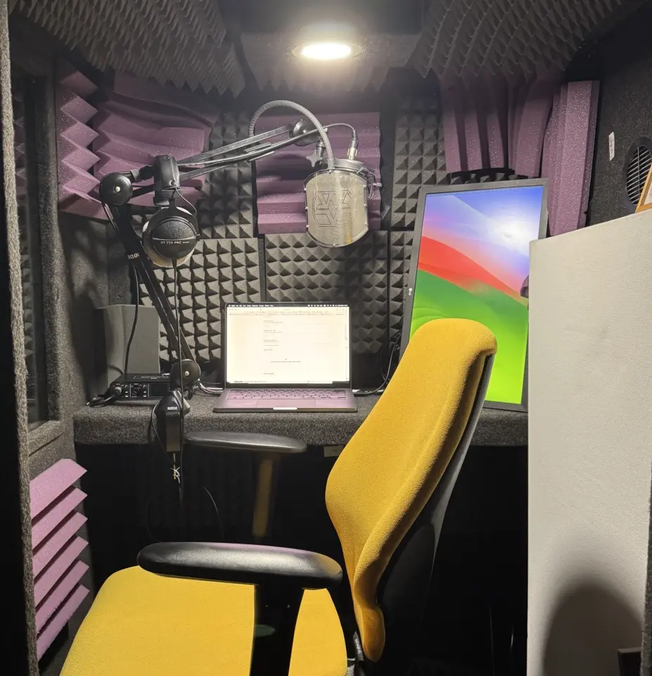 Inside Lance C. Fuller's home vocal booth